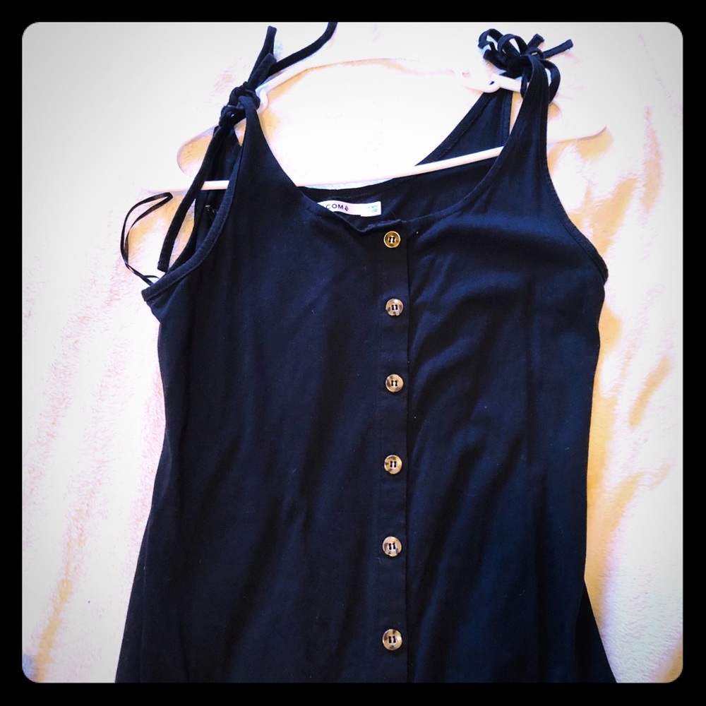 Black Volcom Button-Down Maxi Dress Sz. L